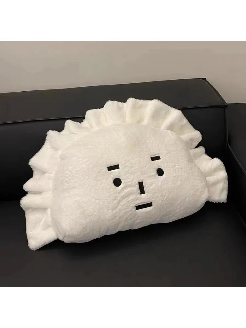 Dumpling Expression Pillow INS Same Style Plush Doll Bedhead Sofa Bedroom Pillow Cushion Dormitory Bed Backrest Gift For Friend