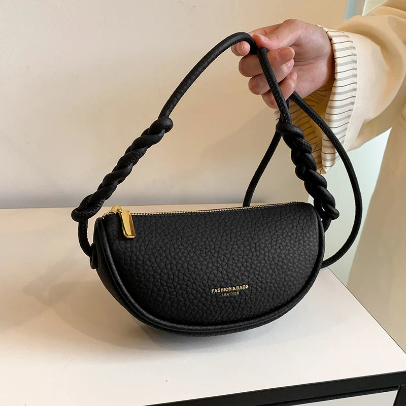 1 Piece of Solid Color Shoulder Bag for Women, Versatile Crossbody Bag, Fashionable Retro Saddle Bag