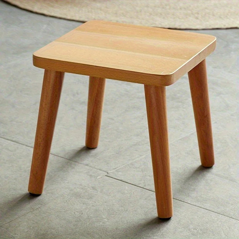 Solid wood stool household shoe changing stool living room Internet celebrity small stool, simple modern low stool chair
