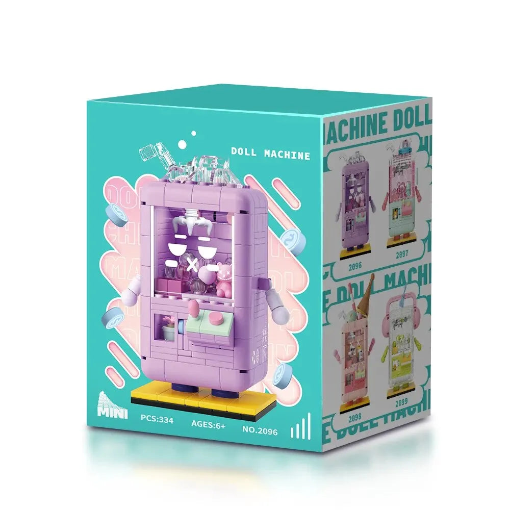 342PCS Taro Puree Bingbing Amusement Park Claw Mini Bricks Building Blocks Set with Accessories for Adults and Teens with Box