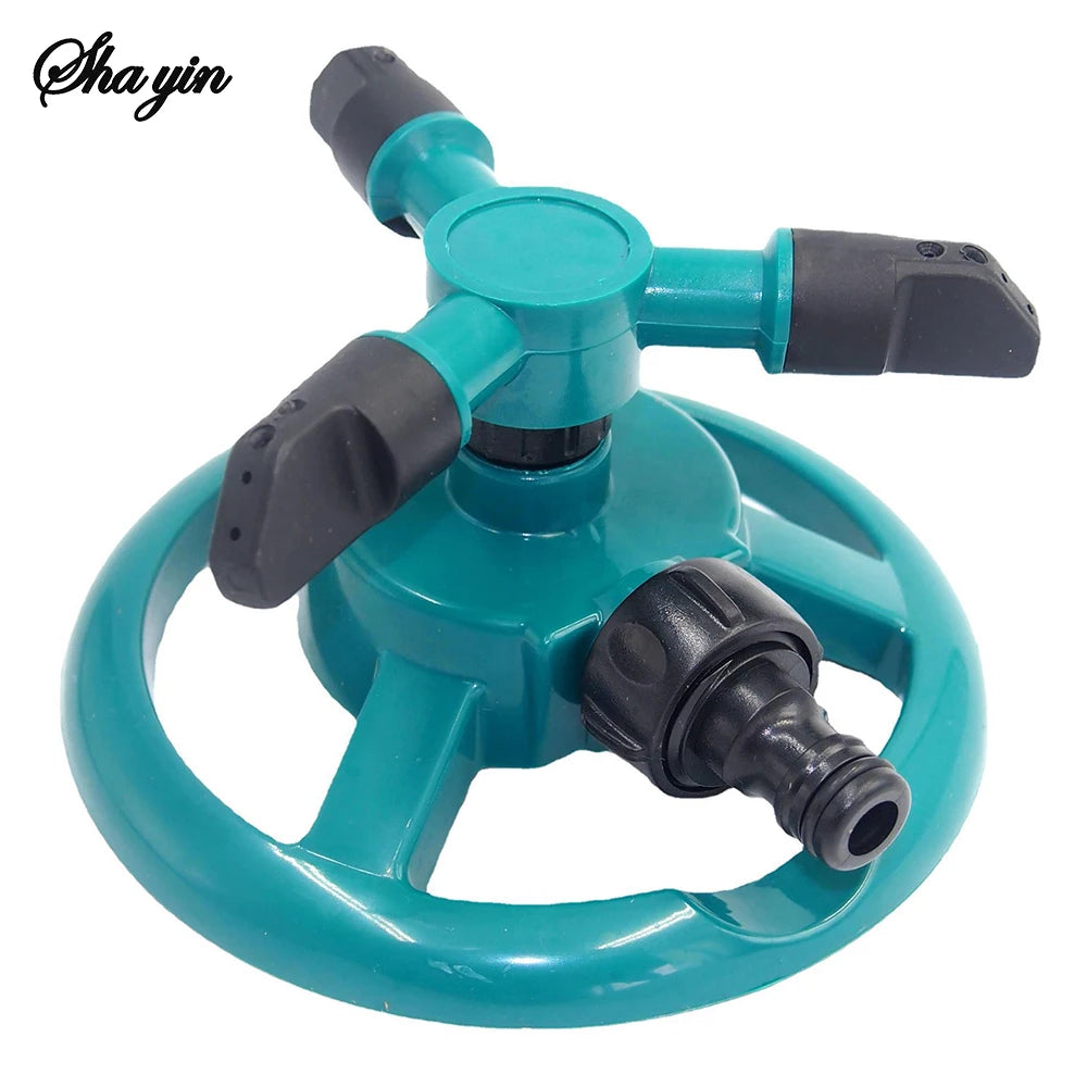 1PC Automatic Rotating Small Three-Pronged Sprinkler For Garden Lawns - A Gardening Irrigation Tool For Sprinkling Water.
