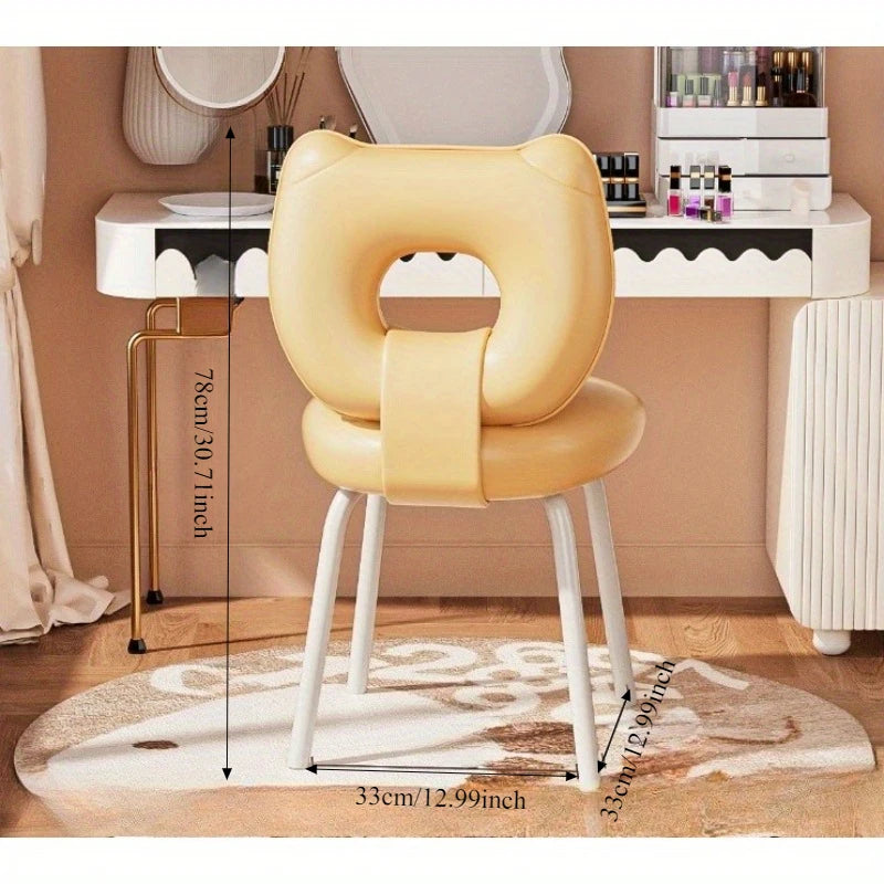Superior dressing stool wind bedroom makeup stool makeup manicure chair simple Internet celebrity cream rotatable girls home