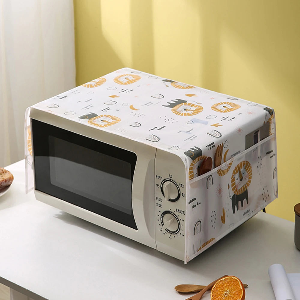 1PC Microwave Oven Dust Cover, Waterproof, Oil-Proof, For Household Use, Oven Cover