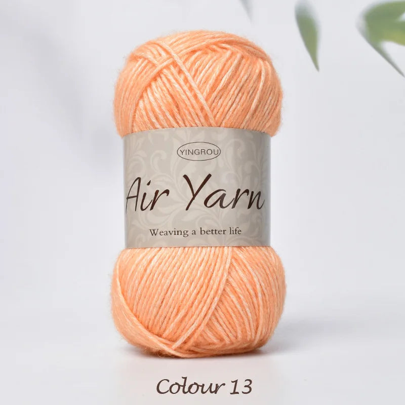 Yingrou sprayed wool yarn medium and thick baby cotton thread cotton nitrile yarn handmade DIY crochet material scarf