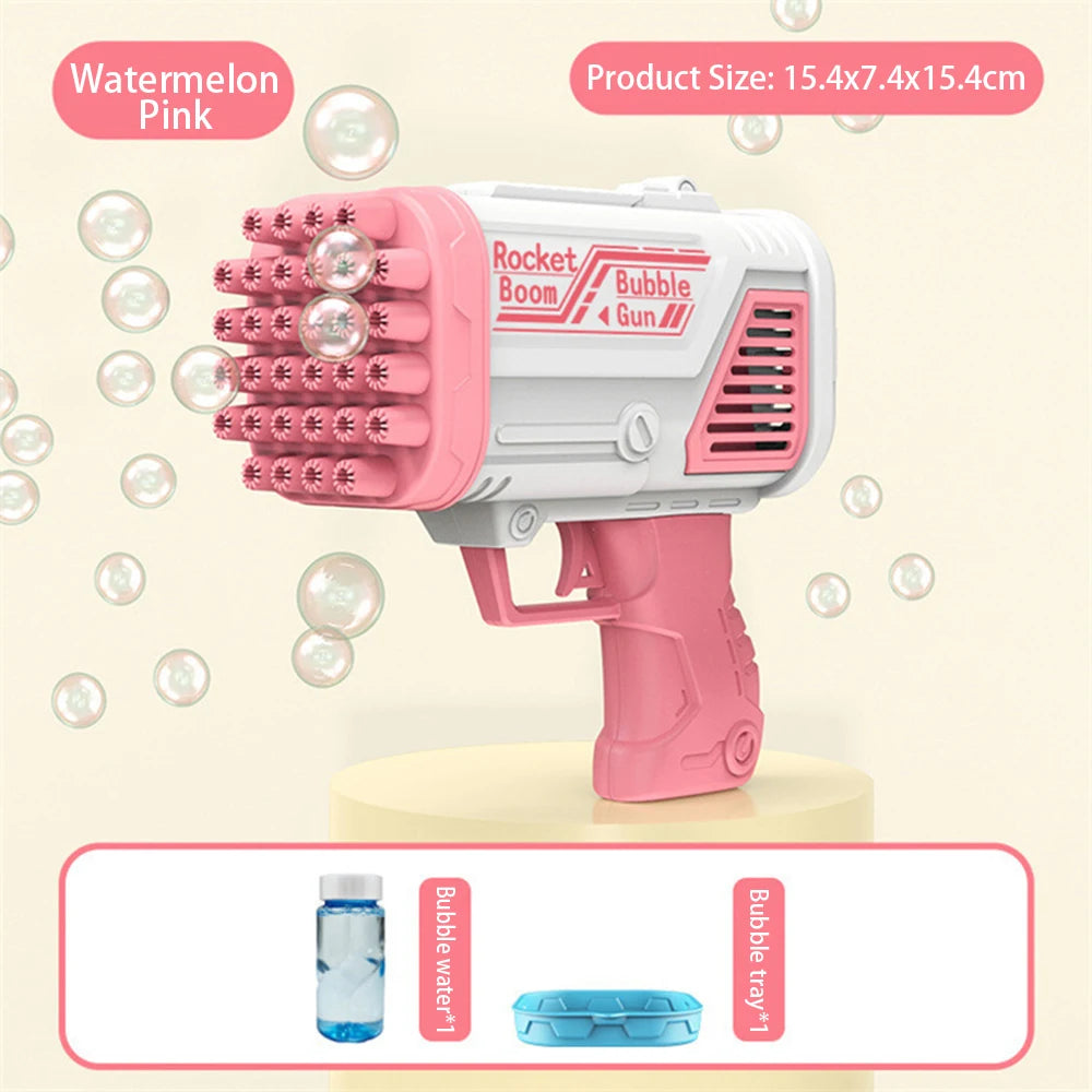 Children's 32 Hole Bubble Machine Electric Bubble Gun Outdoor Parent-child Bubble Blowing Toys