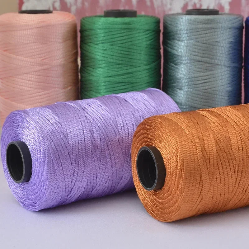 2Pcs 500g ice silk bright cotton and linen thread 500g personalized hand-woven crocheted DIY available hook bag hat seat cushion