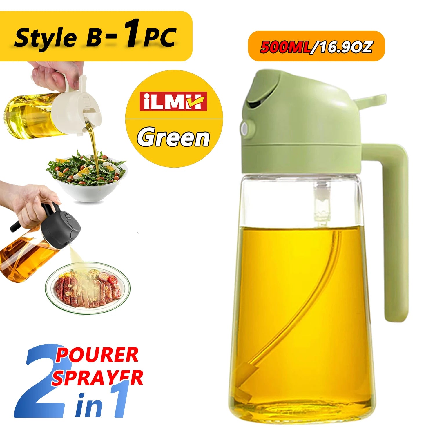 200/300/500ml Oil Spray olive oil spray Bottle Kitchen Cooking Dispenser Camping Baking Vinegar Soy Sauce Sprayer Containers