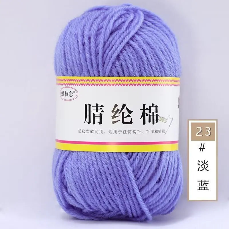 {1Pcs 50g }Acrylic cotton medium and thick thread hand-woven DIY slippers wool ball hook doll seat cushion thread