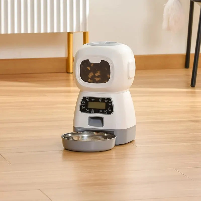 1PC Pet Feeder Automatic Feeder Feeding Device Fixed-Point Feeder Manual Feeding Button/Wifi Feeder