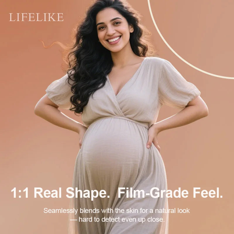 LERVANLA Upgraded Version Pregnant Woman's Belly Silicone False Belly False Pregnancy Surrogacy Photo Actor Performance Props