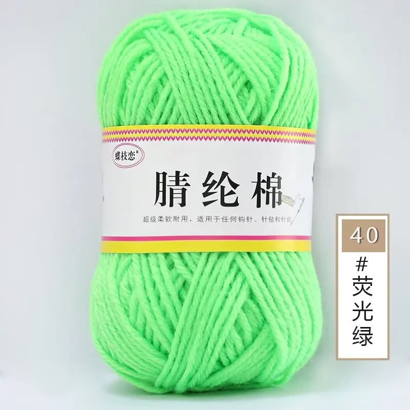 {1Pcs 50g }Acrylic cotton medium and thick thread hand-woven DIY slippers wool ball hook doll seat cushion thread