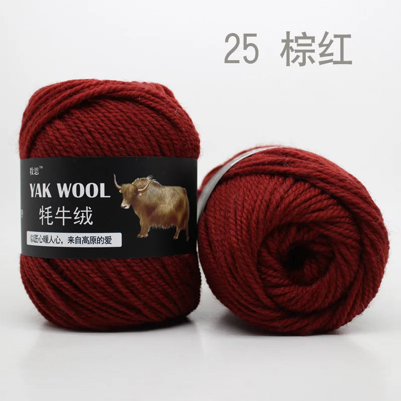 100g Yak wool 3-strand wool thread hand-woven medium and thick sweater jacket crocheted scarf wool