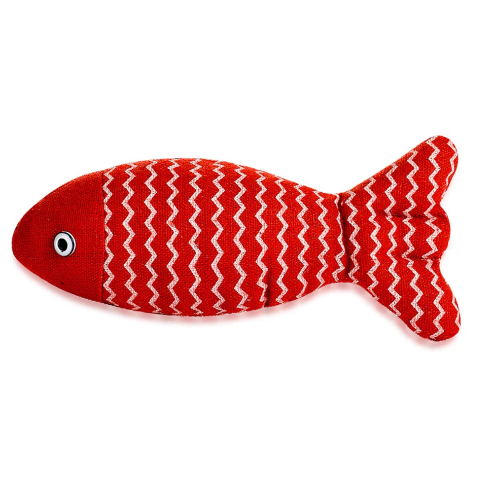 1PC Fun Cat Sackcloth Fish Toy High With Catnip Fish Pet Cat Gnawing Inside The Toy Room