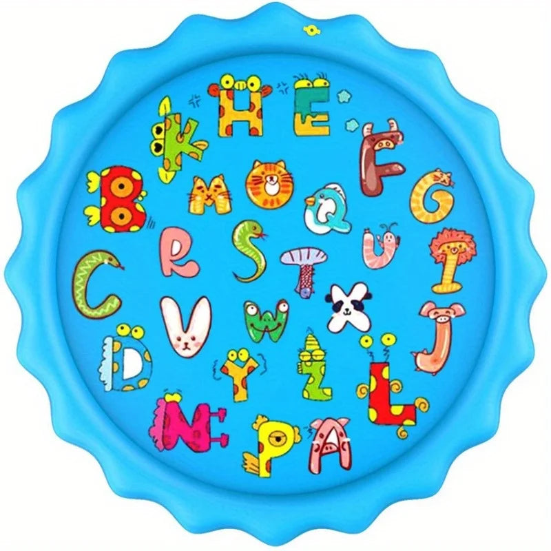 68-Inch water spray pad, water pad for boys and girls, outside splash pad, yard sprinkler PVC spot