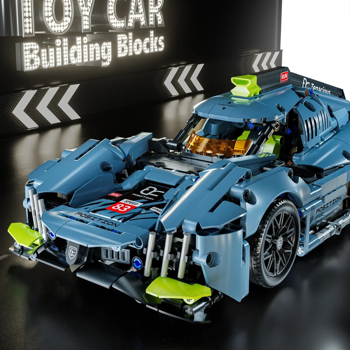 ToylinX Building Blocks Racing Toys Urban Technology Design Enjoy The Speed 1：14 Birthday Christmas Gifts for Kids or Adults