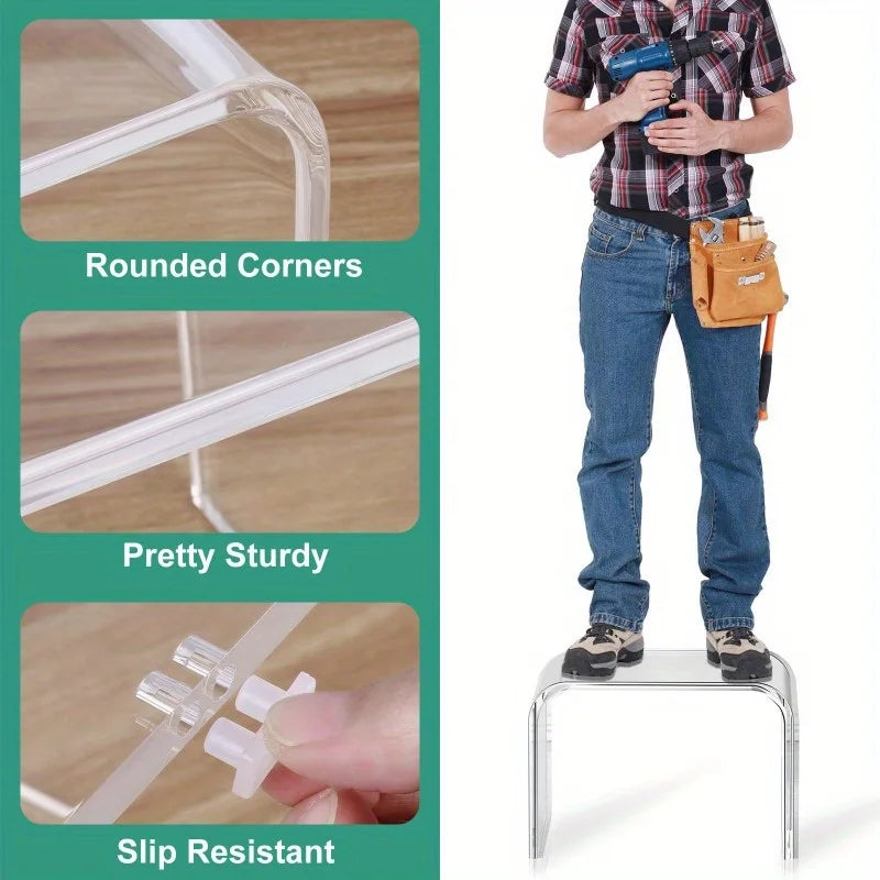 Nordic simple acrylic anti-skid footstool, acrylic stool, acrylic small footstool, transparent