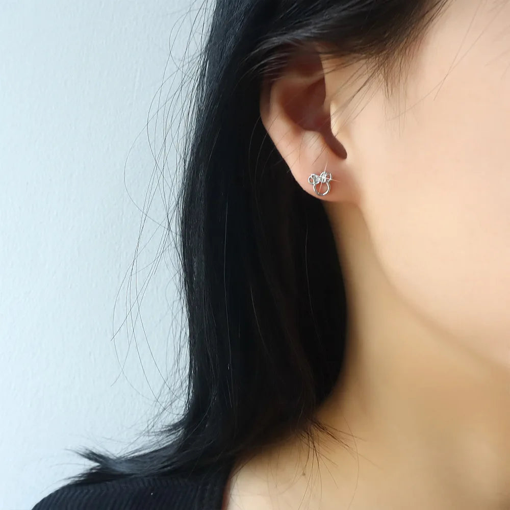 Small Flower Deer Stud Earrings