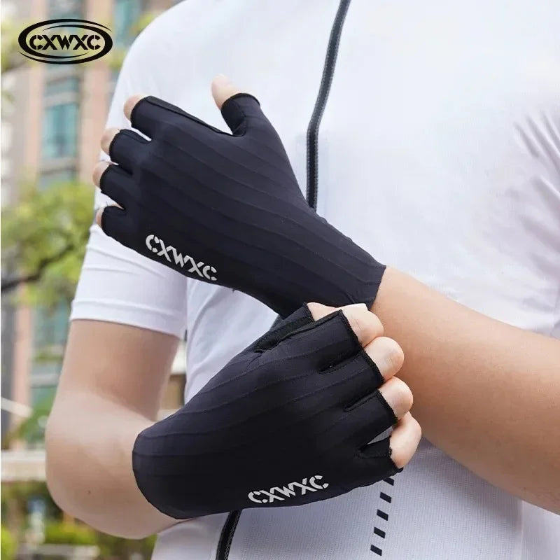 CXWXC Cycling Half Finger Gloves Men Women Breathable Anti-slip Glove Fitness Sport Training Gloves With Extended Wrist Guard