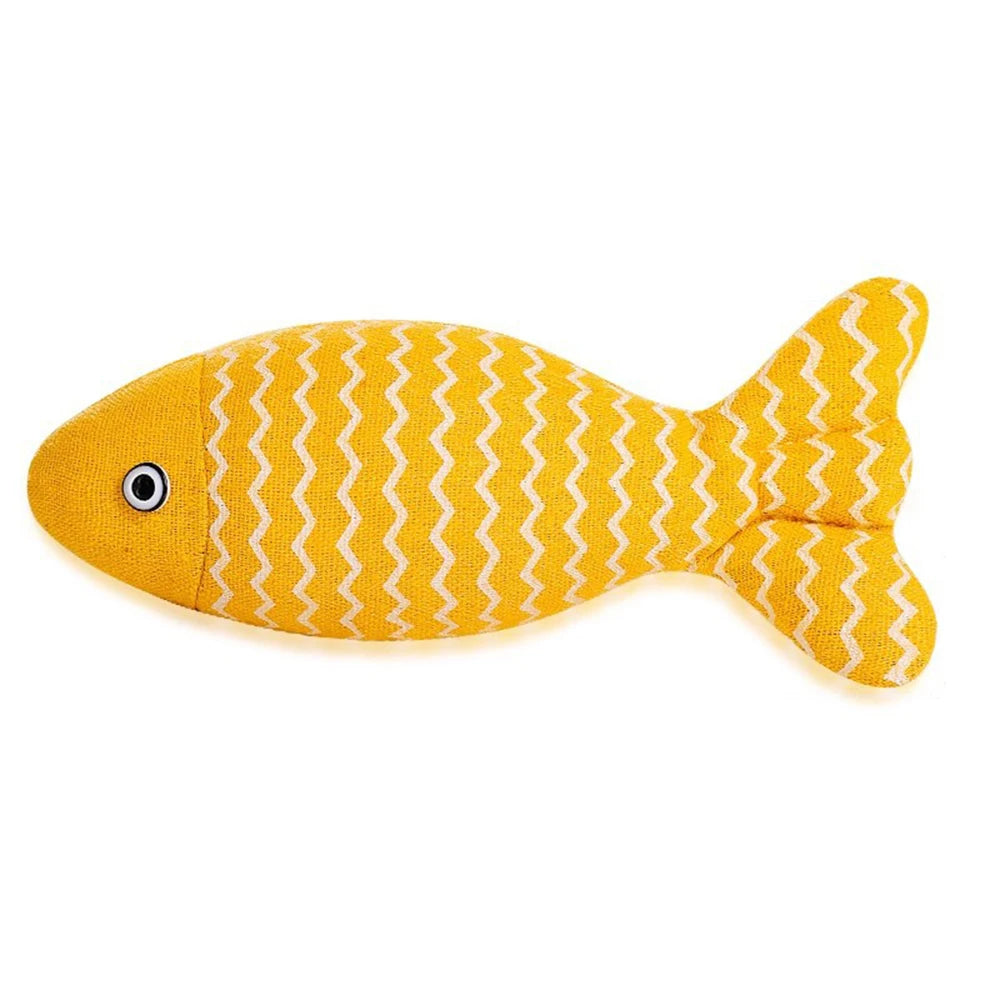 1PC Fun Cat Sackcloth Fish Toy High With Catnip Fish Pet Cat Gnawing Inside The Toy Room