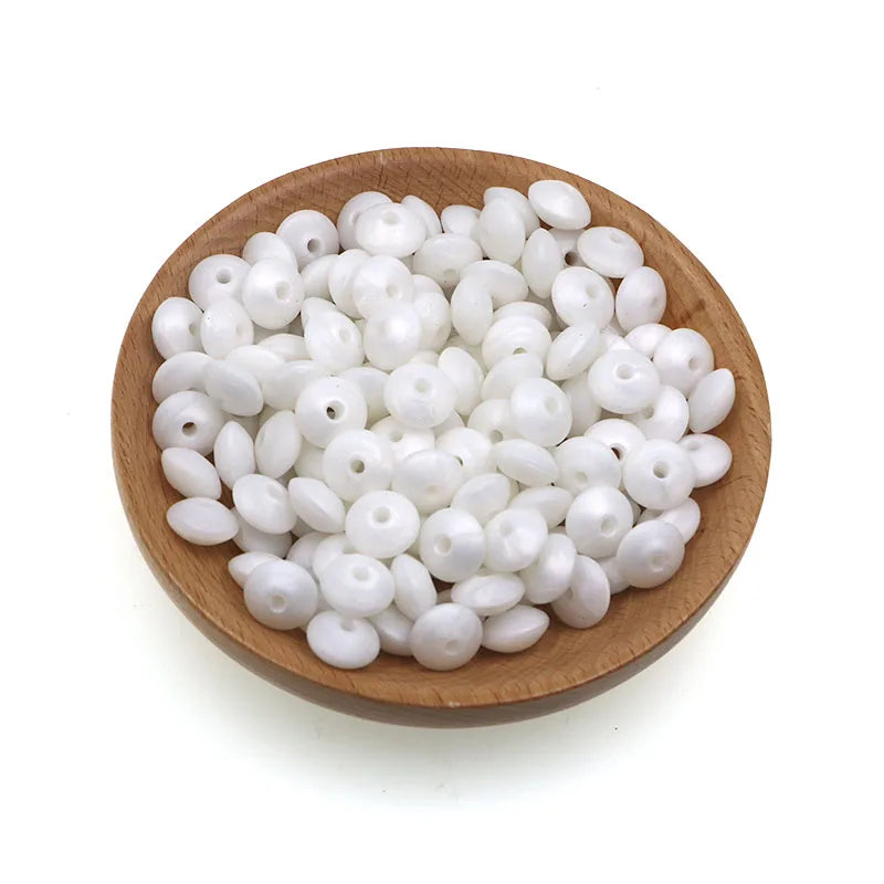 Lentil Silicone Beads