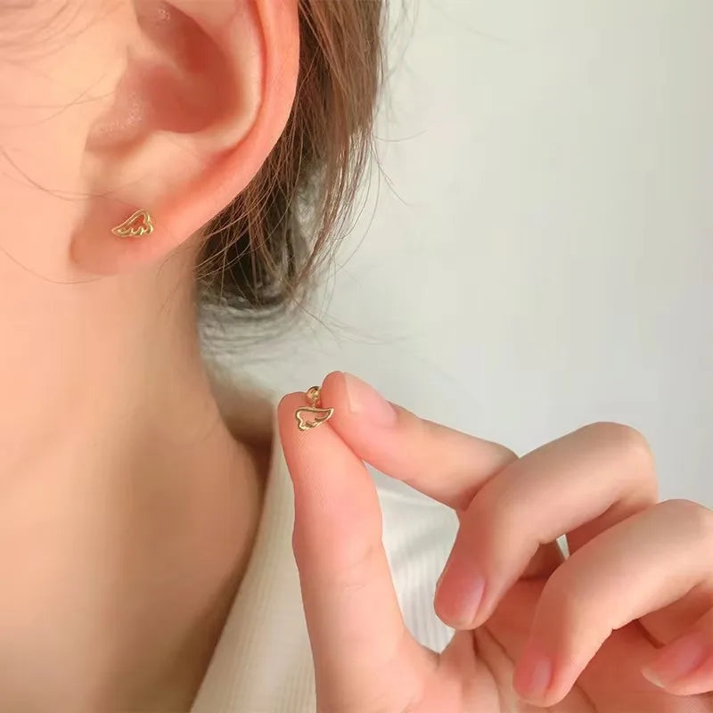 Minimalist Small Flower Screw Earrings