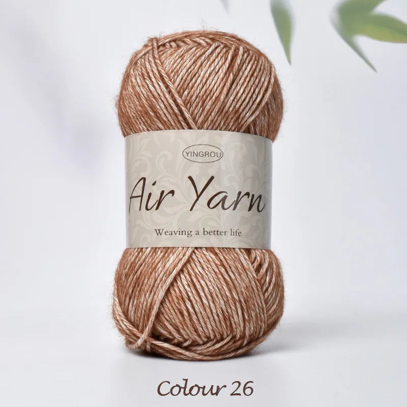 Yingrou sprayed wool yarn medium and thick baby cotton thread cotton nitrile yarn handmade DIY crochet material scarf