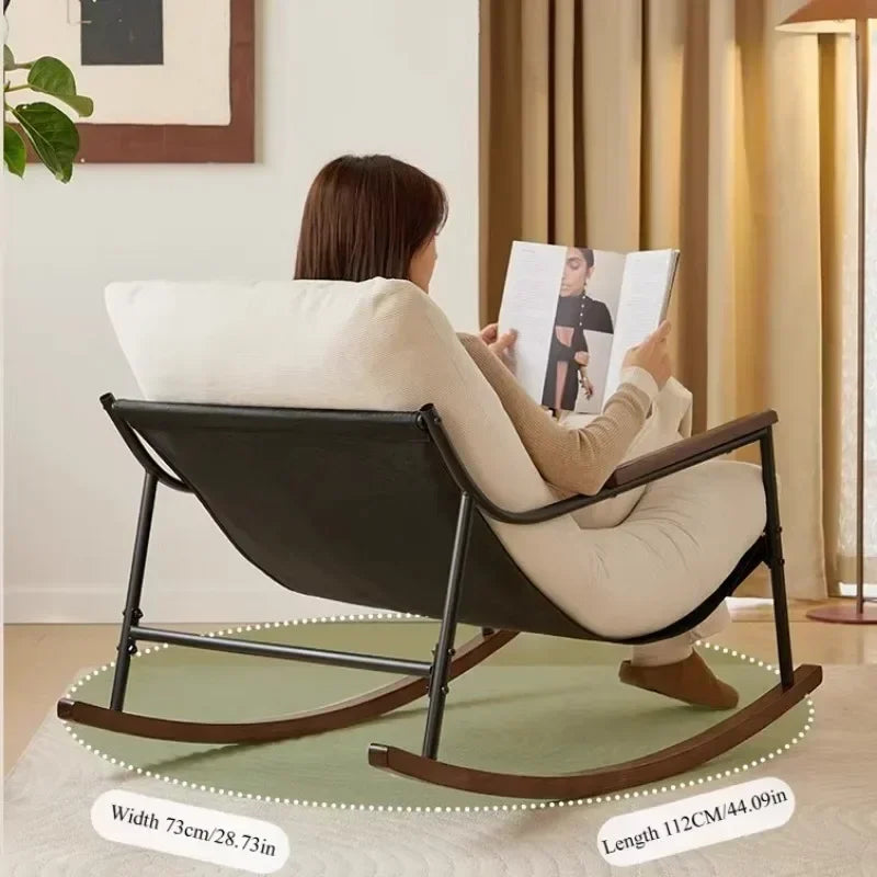 Rocking chair recliner adult balcony living room leisure lazy sofa free chair household bedroom simple single chair
