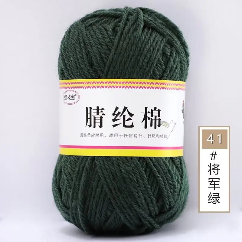 {1Pcs 50g }Acrylic cotton medium and thick thread hand-woven DIY slippers wool ball hook doll seat cushion thread