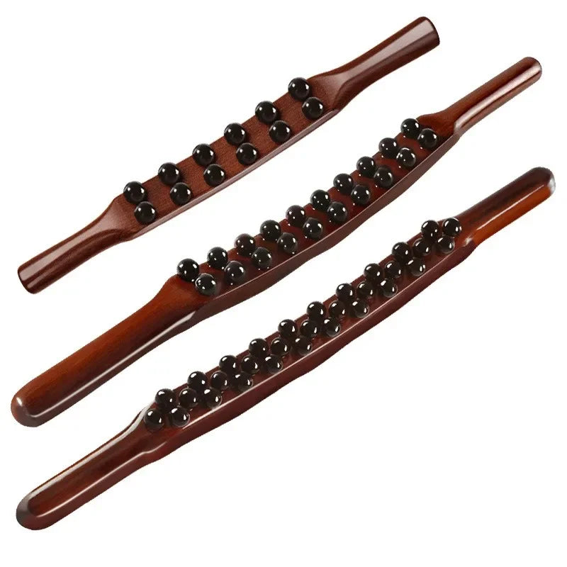 Suitable for the whole body, a massage stick made of carbonized oak wood can promote muscles and massage the abdomen