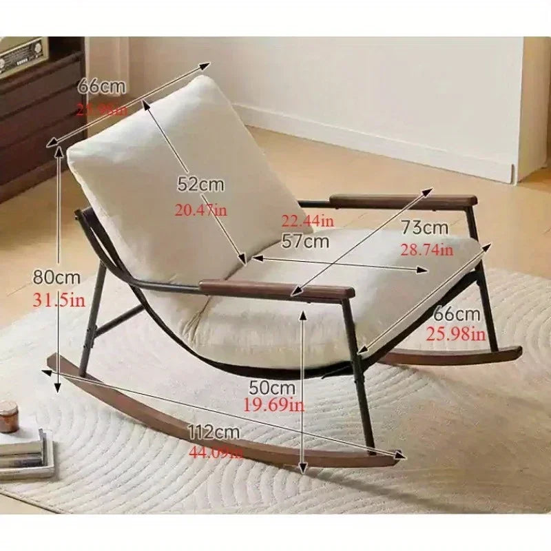 Rocking chair recliner adult balcony living room leisure lazy sofa free chair household bedroom simple single chair