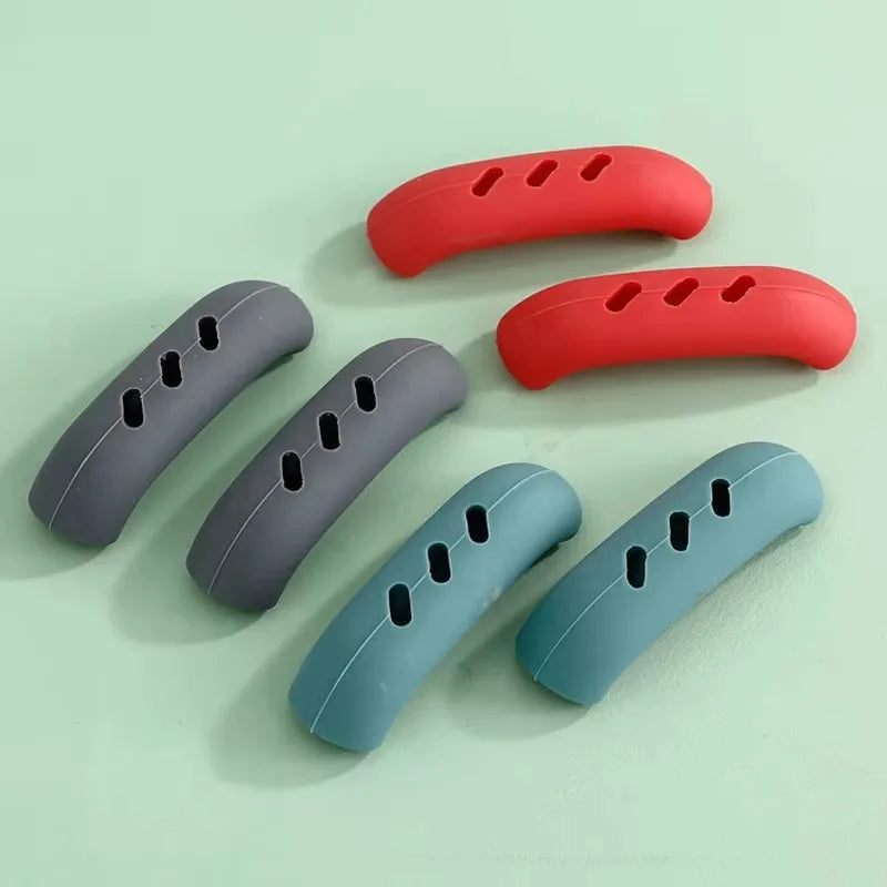 2PCS/4PCS/6PCS Silicone Handle Cover For Iron Pots To Prevent Heat Damage, Ear Protection Handle Cover For Iron Pots