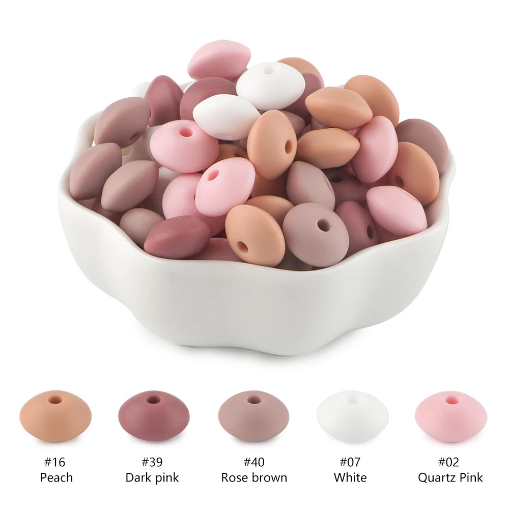 Lentil Silicone Beads