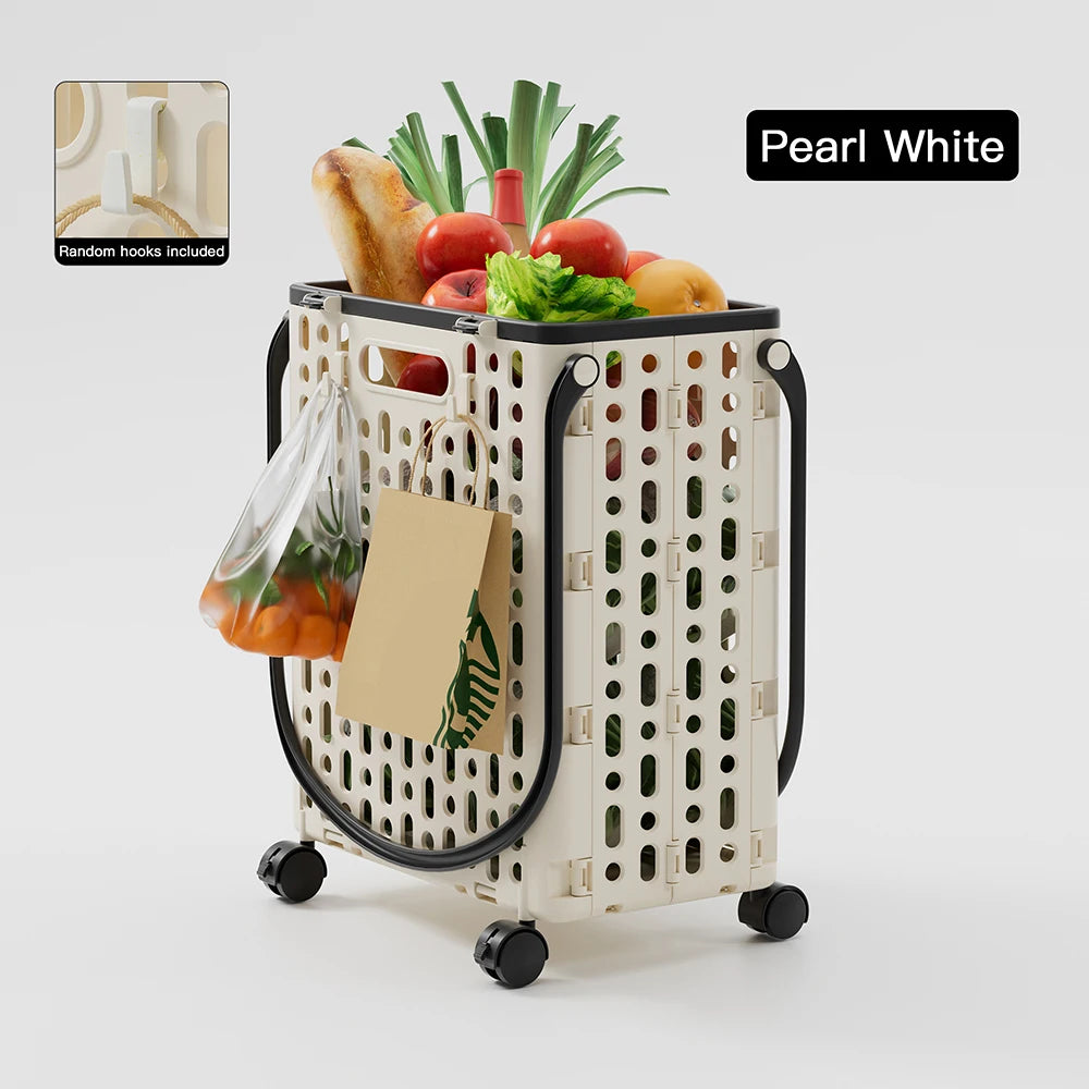 1PC Folding Supermarket Shopping Cart, Household Trolley, Grocery Shopping Cart, Foldable Shopping Cart For Shopping Malls