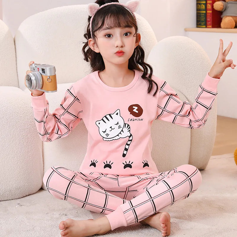 Children Pajamas Boys Totoro Cotton Clothes Pants Set Cartoon Sleepwear Kids Pajamas For Girls Toddler Baby Outfits Child Pyjama