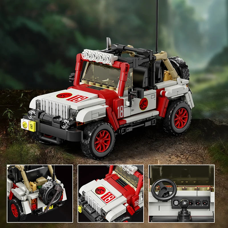 1632Pcs Jurassic Dinosaur theme 3 in 1 Eight grids Classic Off-Road Vehicle Building Block Sets model bricks Toy Christmas Gifts