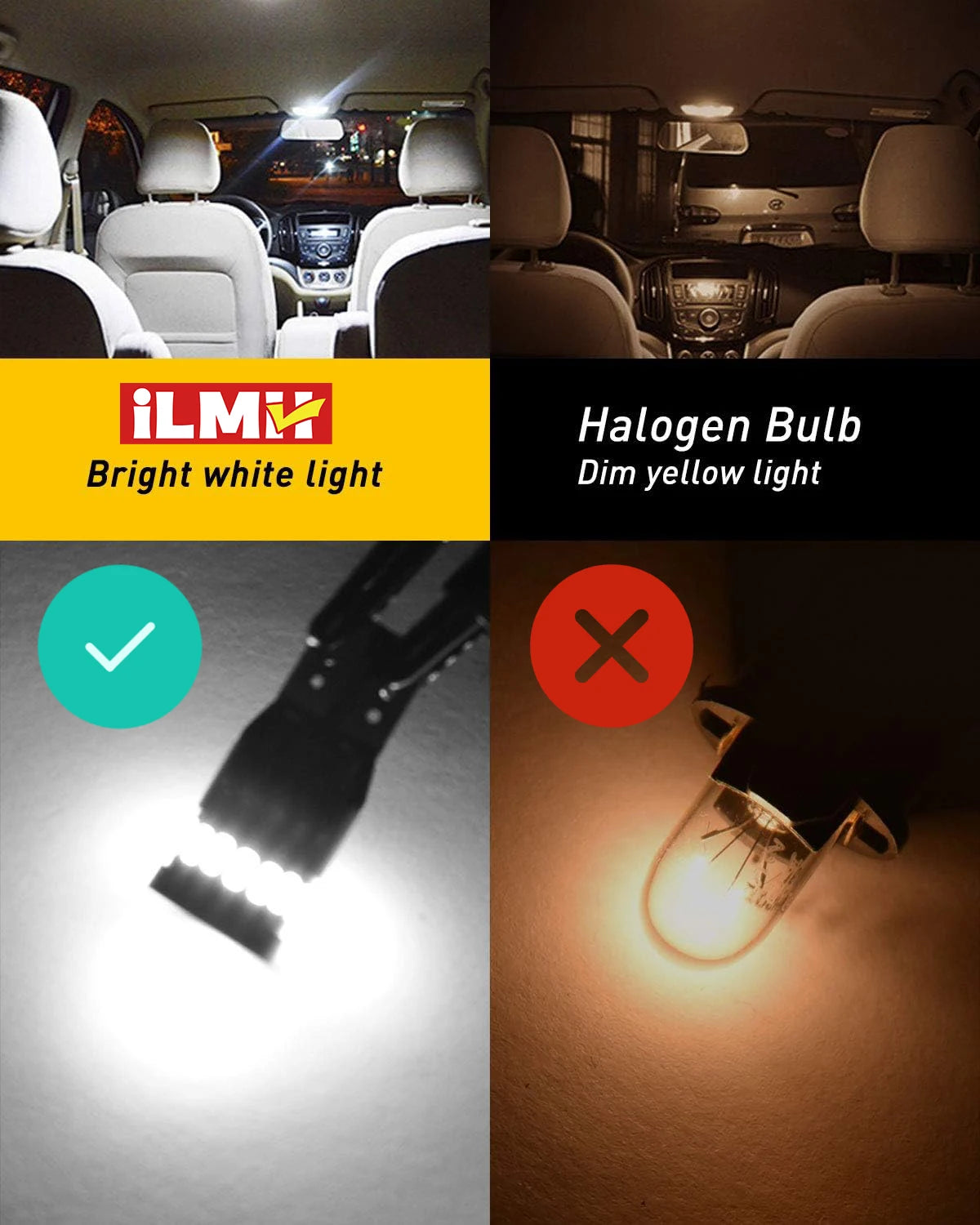 10-40PCS T10 W5W LED Bulb CANBUS No Error 12V 4014-26SMD 400LM 6500K Super Bright White Car Interior Dome Door Maps Trunk Lights