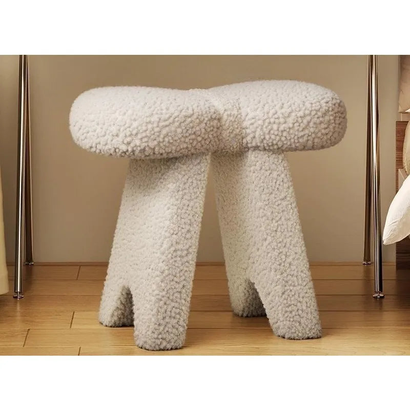 Cream wind makeup stool bedroom simple modern dressing special stool Internet celebrity home light luxury makeup chair manicure