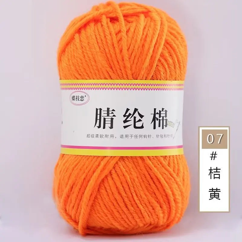 {1Pcs 50g }Acrylic cotton medium and thick thread hand-woven DIY slippers wool ball hook doll seat cushion thread