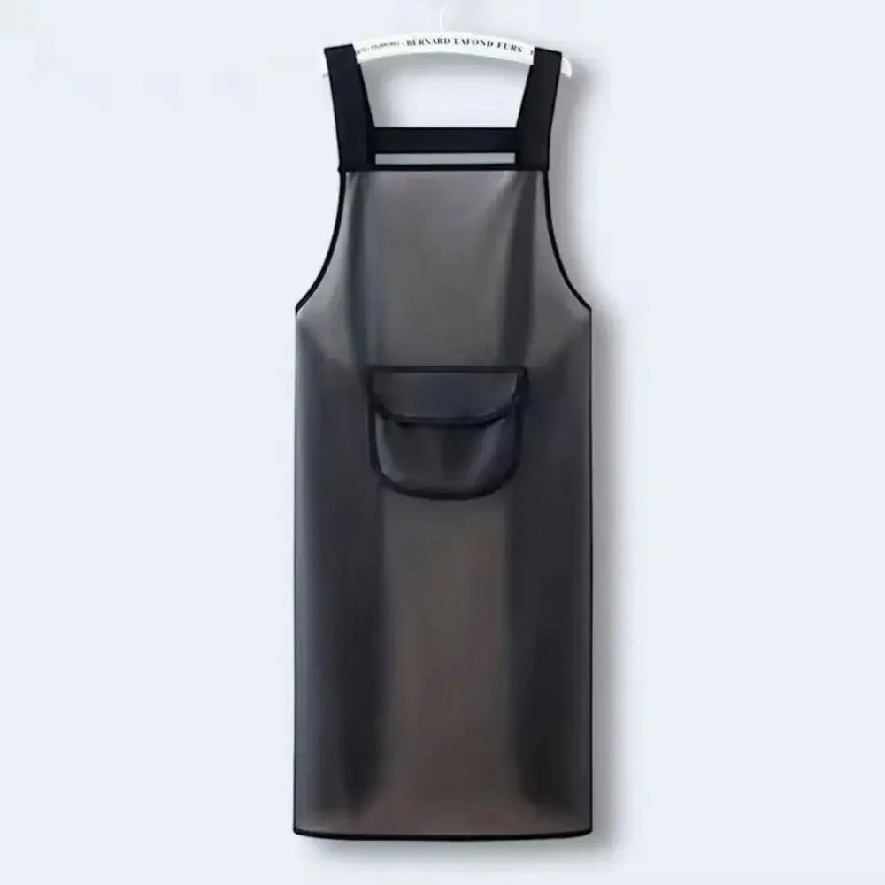 1PC Waterproof Oil-Resistant Apron - Suitable For Household Kitchen Cooking, Dishwashing, And Restaurant Workwear