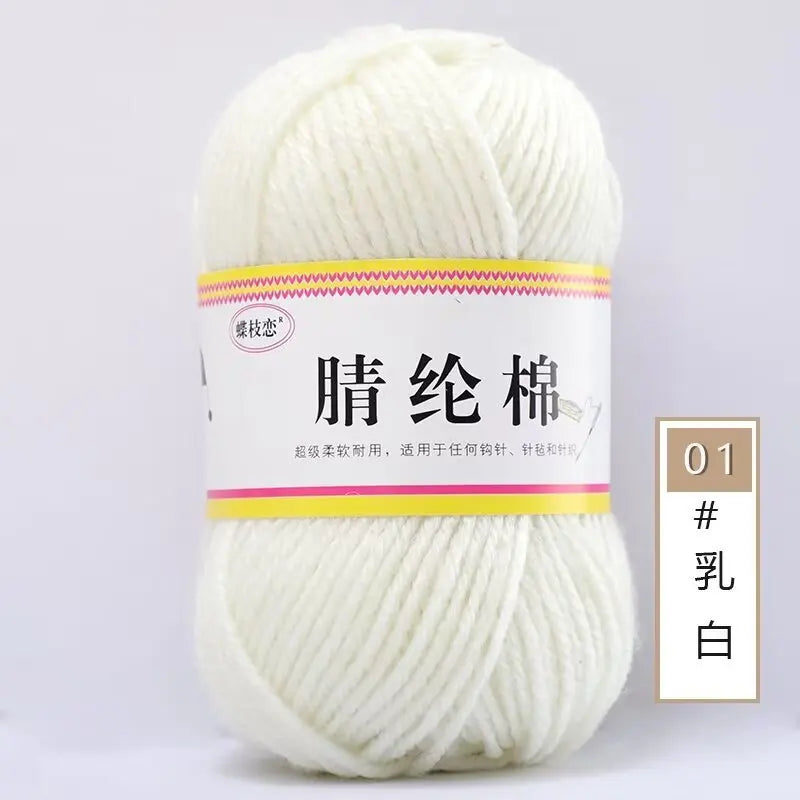 {1Pcs 50g }Acrylic cotton medium and thick thread hand-woven DIY slippers wool ball hook doll seat cushion thread