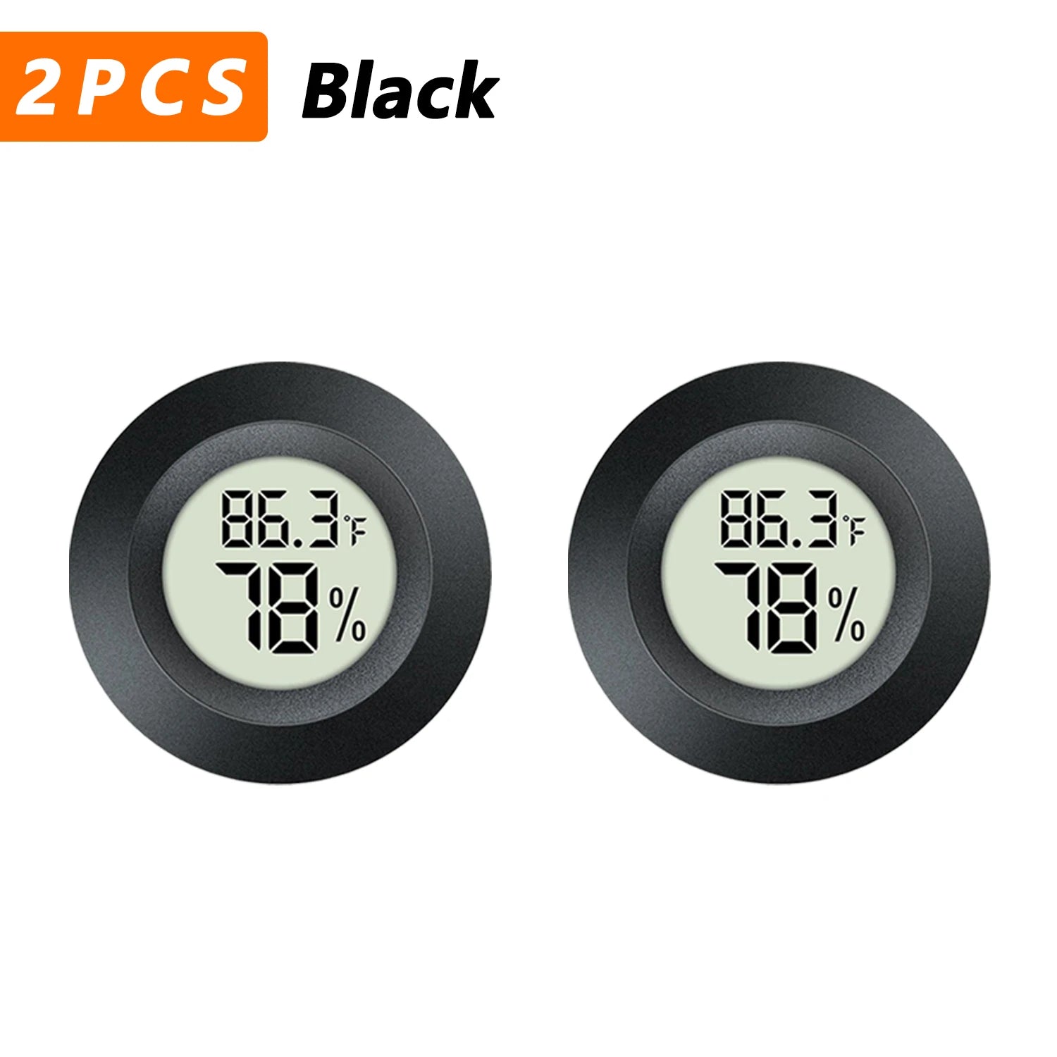 2/4 Pcs Mini Hygrometer Thermometer Fahrenheit or Celsius Meter Digital LCD Monitor Indoor Room Round Humidity Temperature Gauge