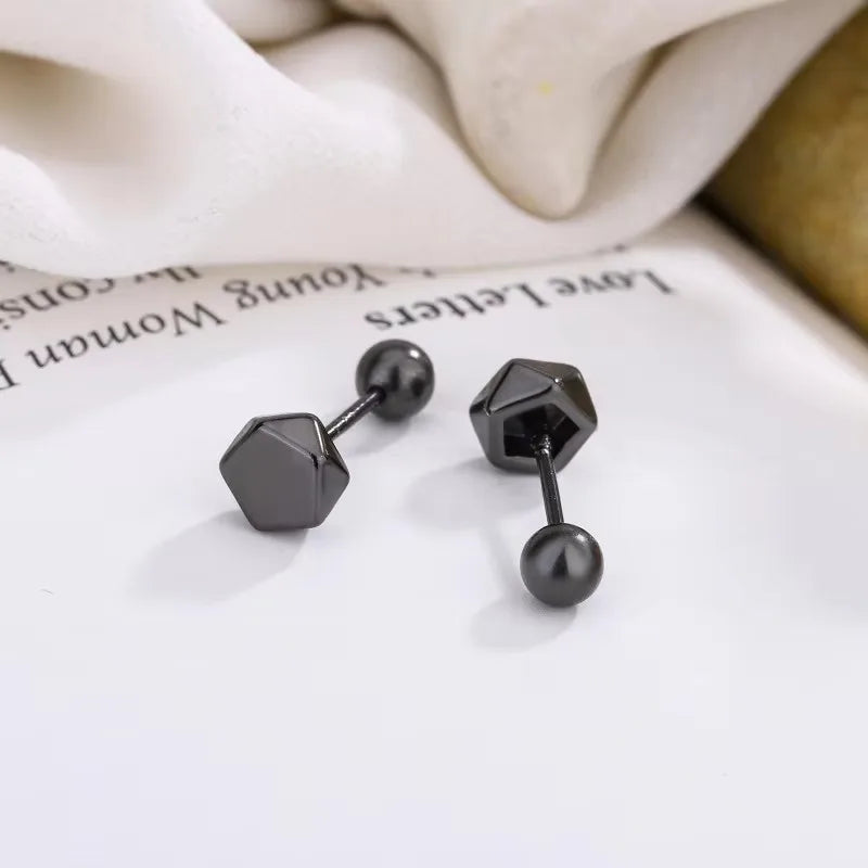 Minimalist Small Flower Screw Earrings