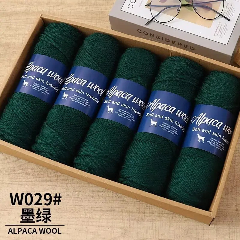 5pcs Camel wool needle thread, comfortable and soft to the touch, hand-woven scarves and other DIY medium and thick wool balls