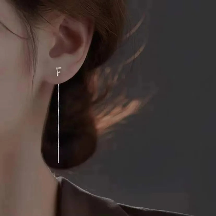 Letters Piercing Earrings Line