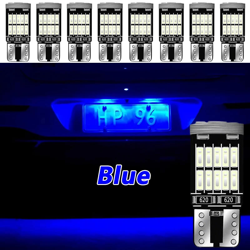 10-40PCS T10 W5W LED Bulb CANBUS No Error 12V 4014-26SMD 400LM 6500K Super Bright White Car Interior Dome Door Maps Trunk Lights