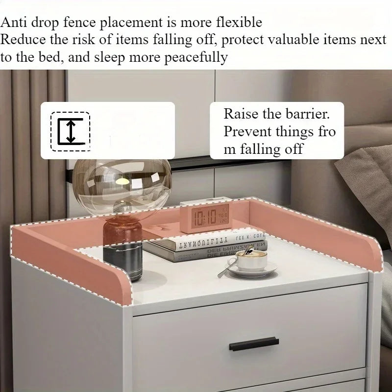 Bedside table Modern simple bedroom Bedside table Small bedside chest storage cabinet Household high-end shelves