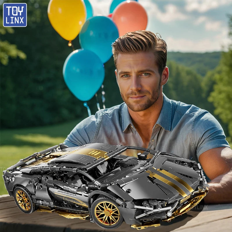 1280PCS Sports Car Building Blocks Toys 1:14 MOC Building Set Racing Car Model Super Cars as Birthday Gifts for Boys and Adults