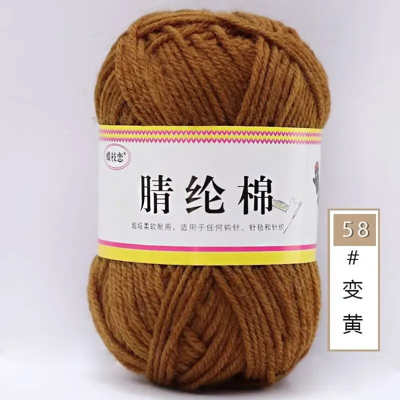 {1Pcs 50g }Acrylic cotton medium and thick thread hand-woven DIY slippers wool ball hook doll seat cushion thread
