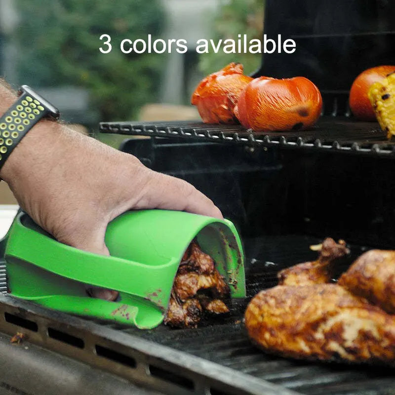 1PC Multi-functional Silicone Anti-scald Non-slip Vegetable Cutting Aid Silicone Anti-slip Heat Insulation Clip Cooking Baking