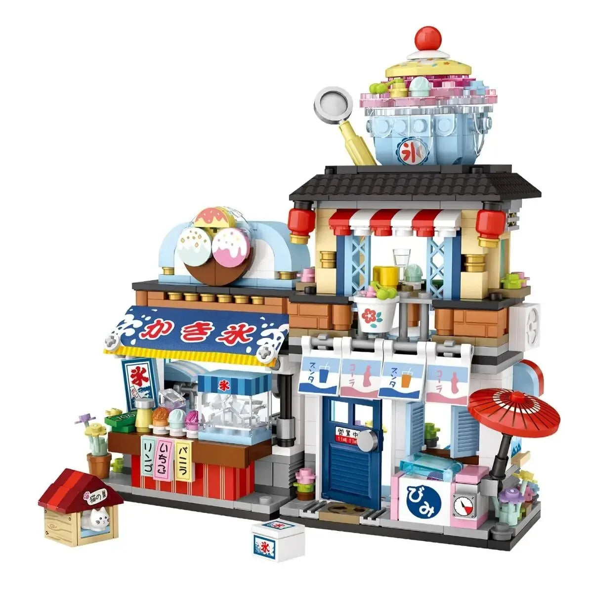 TOYLINX Japanese Street View Izakaya Building Block Model Toy - MOC Creative Architecture Set, Kids' DIY Building Blocks